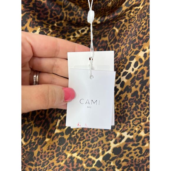 NWT Cami NYC Axel Sleeveless Cami Silk Blend Animal Print Top Tank Blouse - Picture 6 of 8